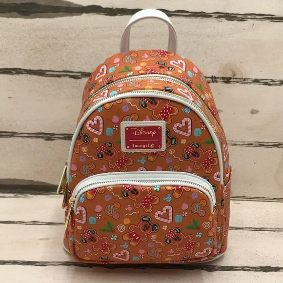 Disney LoungeFly Ginger Bread Backpack & Wallet - Picture 3 of 14